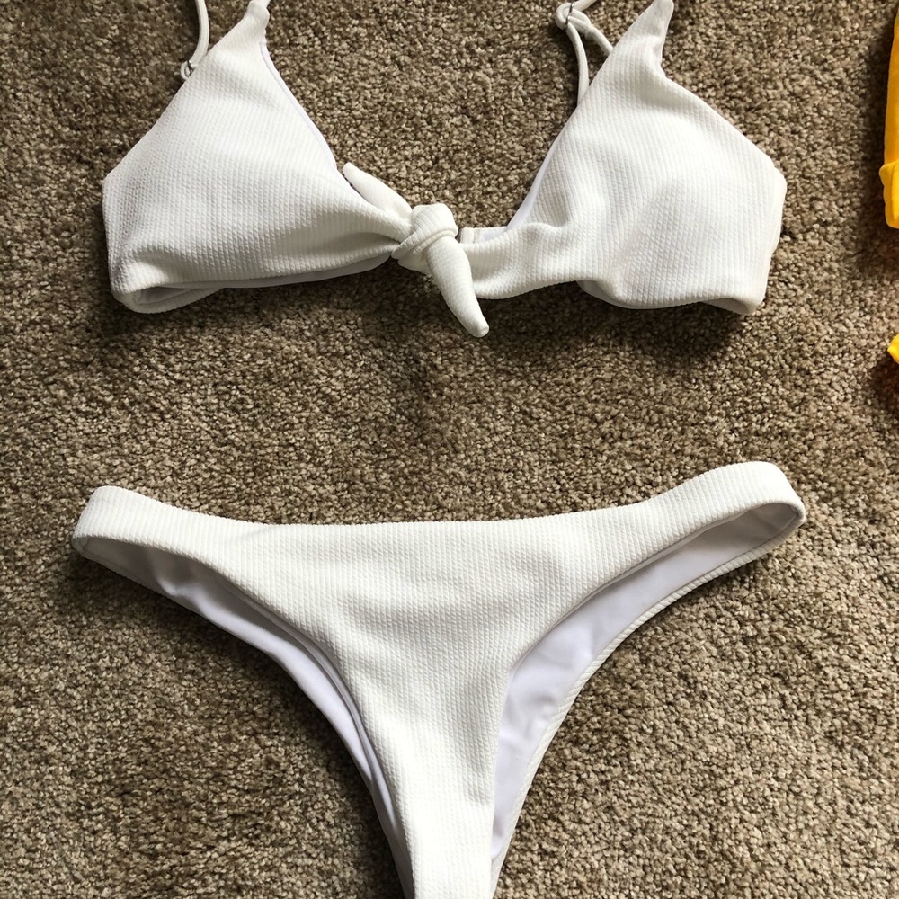 white cheeky bikini